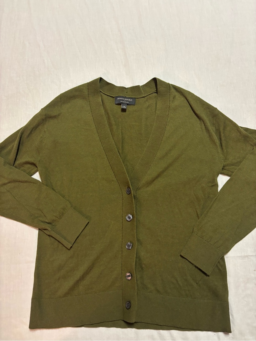 Banana Republic Olive Green Button Up Cardigan